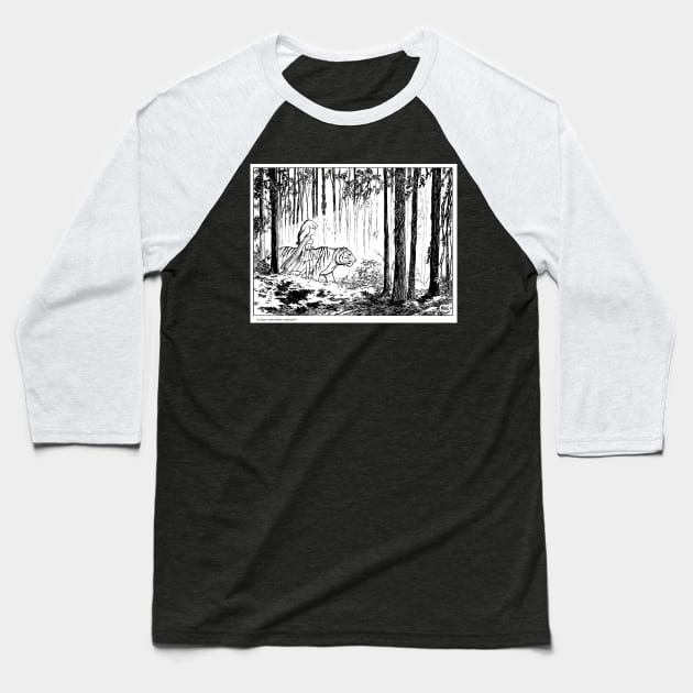 A Walk In The Realm Baseball T-Shirt by drawmanley